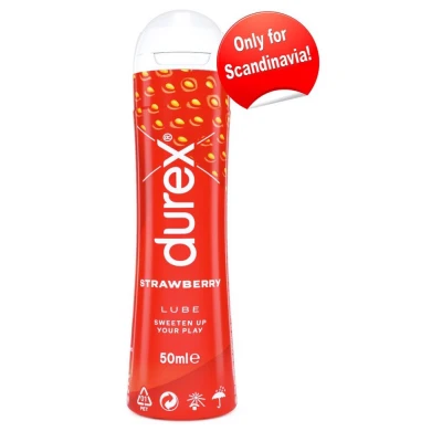 Żel intymny Durex Strawberry – smakowy, nawilżający, bezcukrowy 50 ml