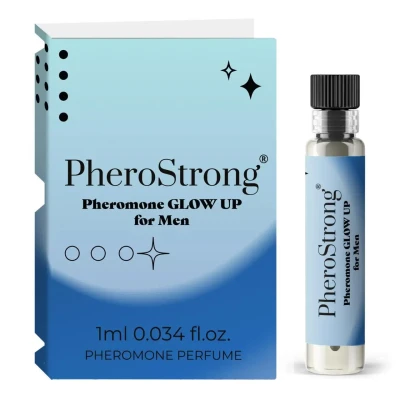 Perfumy z feromonami — PheroStrong Glow Up Men Tester 1 ml, nuta gruszki i cedru