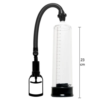 Pompka do penisa Toy Joy POWER PUMP - PVC, czarny-przeźroczysty, średnica 5.5 cm