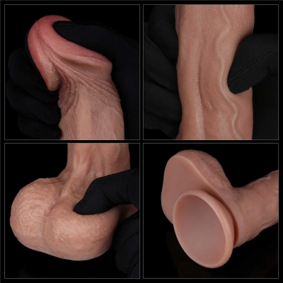 Dildo Premium Natural Cock 9'' - Dwuwarstwowy silikon, przyssawka, realistyczne odczucia