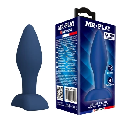 Korek analny MR. Play Bulb S – silikony, ergonomiczny kształt, wodoodporny