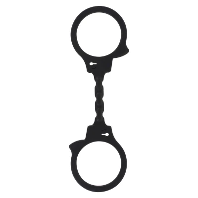 Kajdanki Stretchy Fun Cuffs Black - TPR, 6 cm szerokości, długość 25 cm