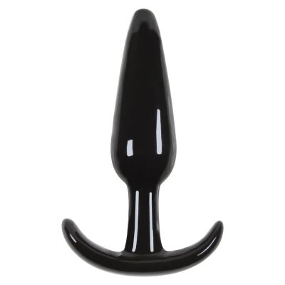 Dildo T-Plug Smooth Black, materiał TPE, 10.9 cm, wodoodporny, stymulacja prostaty