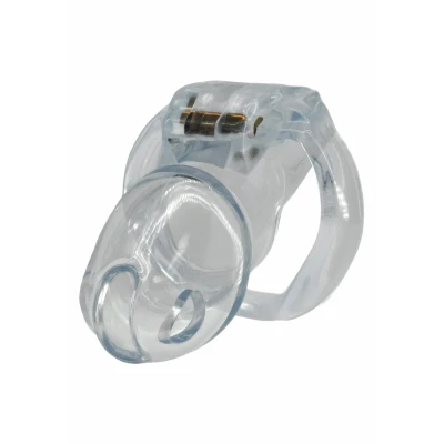 Klatka na penisa CLEAR CONTROL by HIDDEN DESIRE, 10 cm, akrylowy plastik, 4 pierścienie