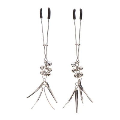 Tweezer do biżuterii TABOOM, metal niklowy, regulowany pierścień, PVC