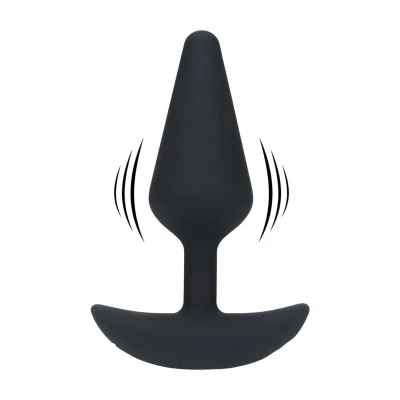 Wibrujący korek analny średni - Silikonowy, wodoodporny, hipoalergiczny