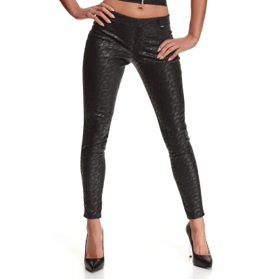 Legginsy wetlook DEMONIQ Kolekcja Black Rose 2.0, zmysłowe, czarne, S
