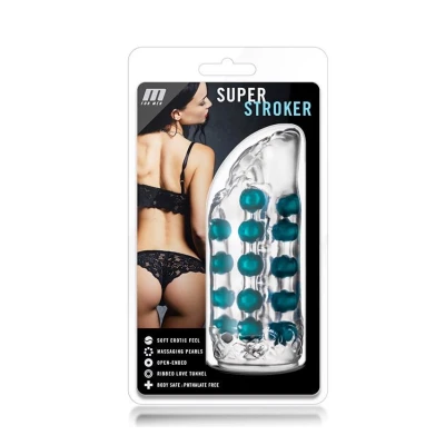 Masturbator TPE M FOR MEN Superstroker - realistyczny, ciepły, z żebrowanym kanałem