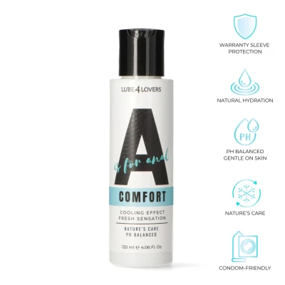 Lubrykant analny A is for Comfort 120 ml - Wodny, Chłodzący, Dermatologicznie testowany