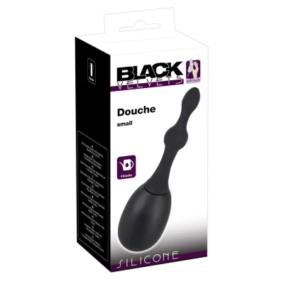 Prysznic analny Black Velvets – 23,5 cm, silikon z powłoką PU, 200 ml