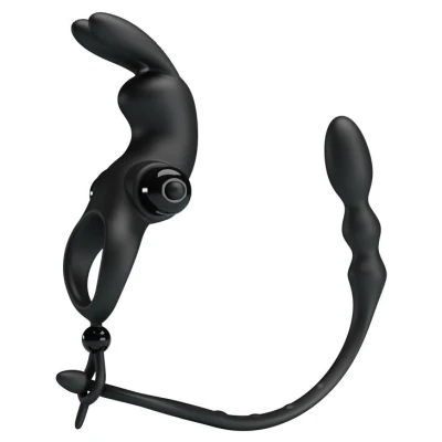 Wibracyjny rękaw penisowy PRETTY LOVE z pierścieniem, wodoodporny, zaokrąglona końcówka