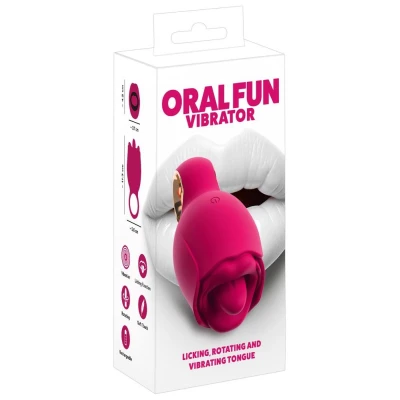 Wibrator oralny Oral Fun (You2Toys) – silikonowe usta, wirujący język, 8 trybów