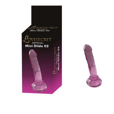 Dildo Lovesecret Sensual LS31, mini, 14 cm długości, przyssawka, różowy
