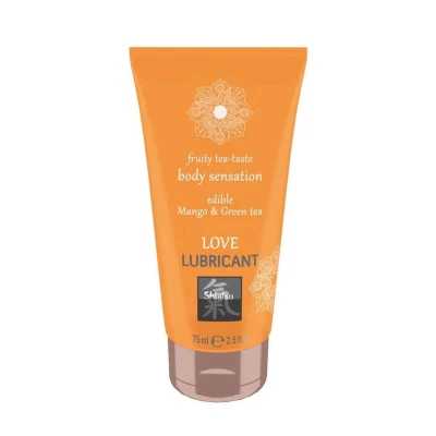 Lubrykant jadalny SHIATSU Love Mango & Green tea, 75ml, na bazie wody