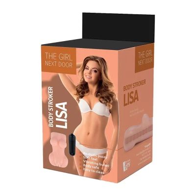 Masturbator TPE Lisa - Wibrujący, Wodoodporny, Elastyczny Wlot