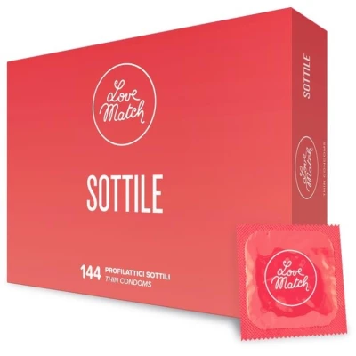 Prezerwatywy ultra cienkie Love Match Sottile - 144 szt., lateks, CE, ISO
