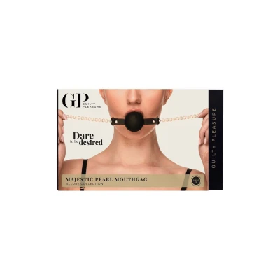 Knebel Majestic Pearl – silikon, regulowany pasek wegański, dekoracyjne perły