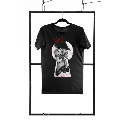 Koszulka regularna męska DEMONIQ MEN, 100% bawełna, czarna, kolekcja Adults Only, S