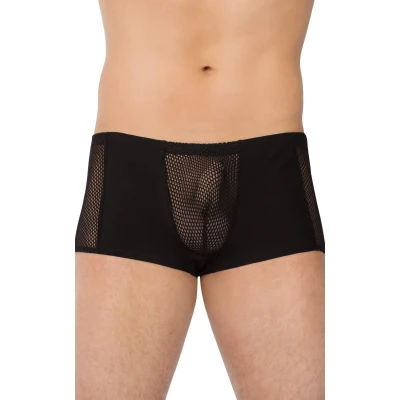 Bokserki siateczkowe SOFTLINE COLLECTION, czarne, M, 20% elastan, maksymalny komfort