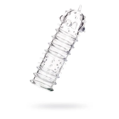 Osłona na penisa A-TOYS, TPR, przejrzysta, długość 15,3 cm, uniwersalny rozmiar