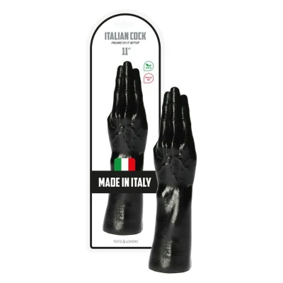 Dildo Fisting Mania Black - Ergonomiczny, 28 cm, 7 cm średnicy, wodoodporny