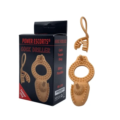 Pierścień erekcyjny Cockdriller - 3 cm, wibracje, elastyczne TPR & ABS