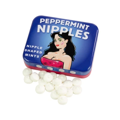 Miętowe Pastylki "Peppermint Nipples" z Wytłaczanym Wzorem, Kształt Szybkiej Odświeżenia