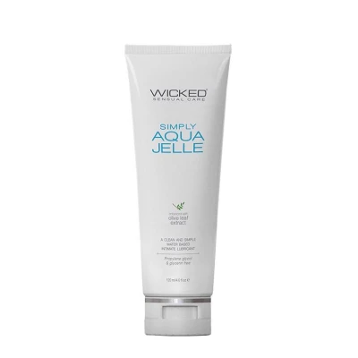 Lubrykant wodny Wicked Simply Aqua Jelle 120ML, wegański, bez gliceryny, z aloesem