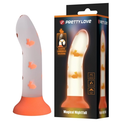 Wibrator (dildo) PRETTY LOVE Magical Nightfall – silikon, świecące rdzenie, przyssawka