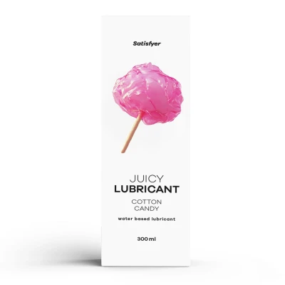Lubrykant na bazie wody Satisfyer Juicy Cotton Candy 300 ml - hipoalergiczny, łatwy do zmycia