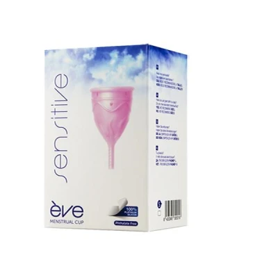 Kapturek menstruacyjny Eve Cup Sensitive, silikon medyczny, 4,3 cm, bezpieczny w użyciu