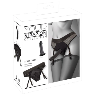 Strap-on z dildo Your Strap-On Collection by You2Toys — silikonowe dildo 17,5 cm, przyssawka, regulowane majtki