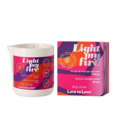 Świeca do masażu LIGHT MY FIRE - Monoi 65g, naturalne składniki, 15h użytkowania