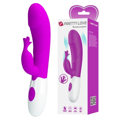 Wibrator króliczek Pretty Love Rasmussen Pink, 30 trybów, zasilanie bateryjne