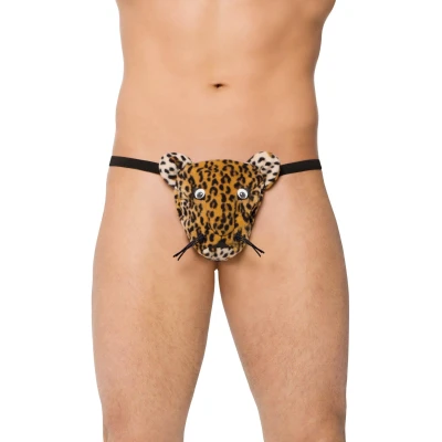 Stringi S/L SOFTLINE COLLECTION z tygrysimi oczami, 100% poliamid, humorystyczny design