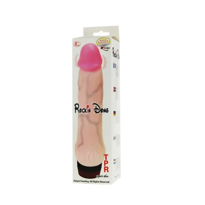 Wibrator dildo BAILE Rockin Dong – TPR/ABS, 21,5 cm, wodoodporny z regulacją prędkości