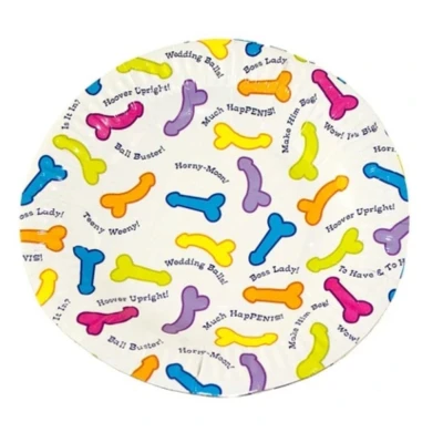 Talerzyki papierowe, 6 sztuk, średnica 18 cm, z nadrukiem na imprezy tematyczne