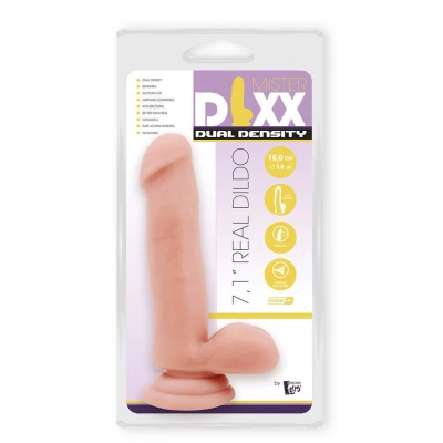 Dildo Mr Dixx 7,1 cala, elastyczny, przyssawkowy, antybakteryjny TPE
