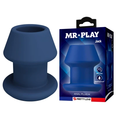 Korek analny Mr. Play Jack - M, 3,5 cm wewn., ergonomiczny kształt, silikonowy