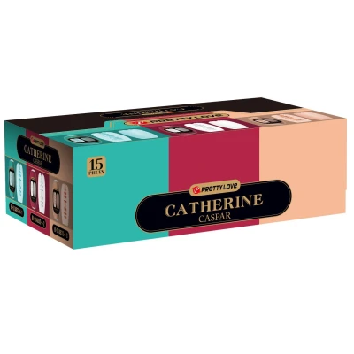 Rękaw masturbacyjny PRETTY LOVE - Catherine Caspar, TPR, 3 unikalne tunele, elastyczny materiał