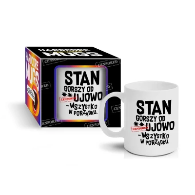 Kubek ceramiczny HARDCORE MUGS Boss 300ml, stan gorszy, wymiary 11,3x8,8x11 cm