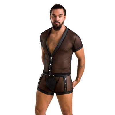 Szorty i koszulka Michael XXL/XXXL - czarny, hipoalergiczne, Oeko-Tex, elastyczne