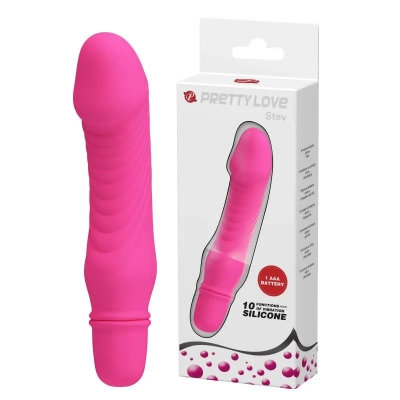 Stymulator analno-pochwowy Pretty Love Stev, silikon, 10 funkcji, wodoodporny