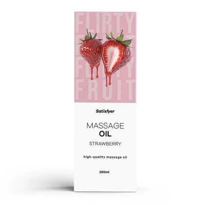 Olejek do masażu Satisfyer Strawberry 250 ml - Aromatyczny, nawilżający, do zmysłowych chwil