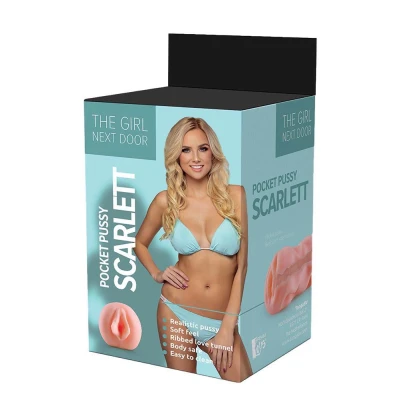 Masturbator TPE Scarlett, realistyczny, rozciągliwa wagina, bez ftalanów