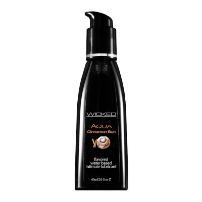 Lubrykant na bazie wody Wicked AQUA - smak cynamonowego bułeczki, wegański, 60ml