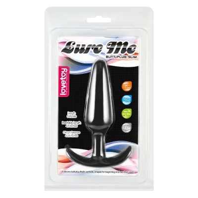 Korek analny LURE ME Classic, silikonowy, 5 cali długości, czarny