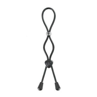 Regulowany pierścień podwójny na członka i jądra Blue Junker - silikon, 38 cm długości