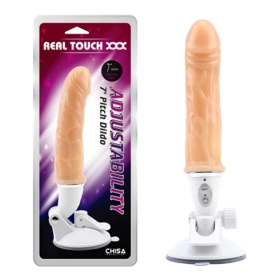 Dildo T-Skin 23 cm, regulowany kąt, 10 funkcji wibracji, wodoodporny