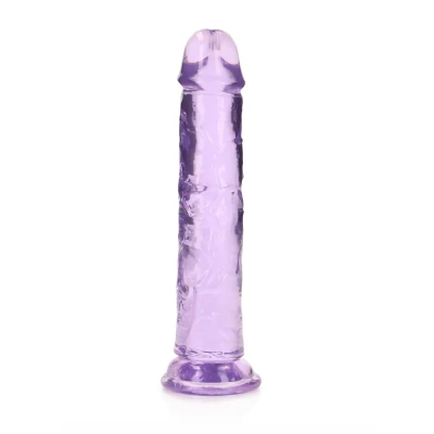 Dildo realne REALROCK Crystal Clear 7''/18 cm, przyssawka, wodoodporne, bez ftalanów